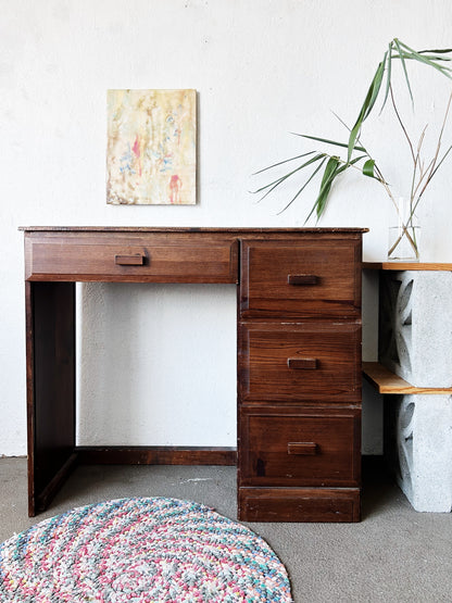 Vintage Wood Student/Writing Desk