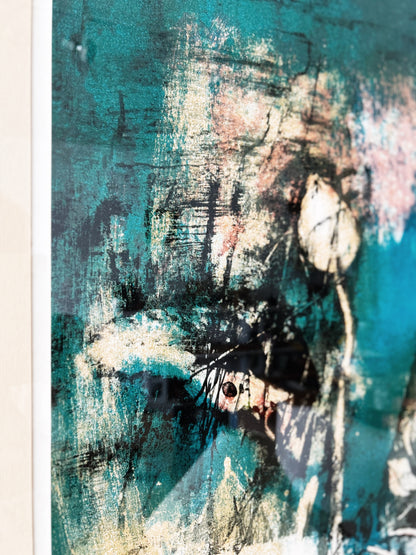 Vintage Original Abstract Lithograph