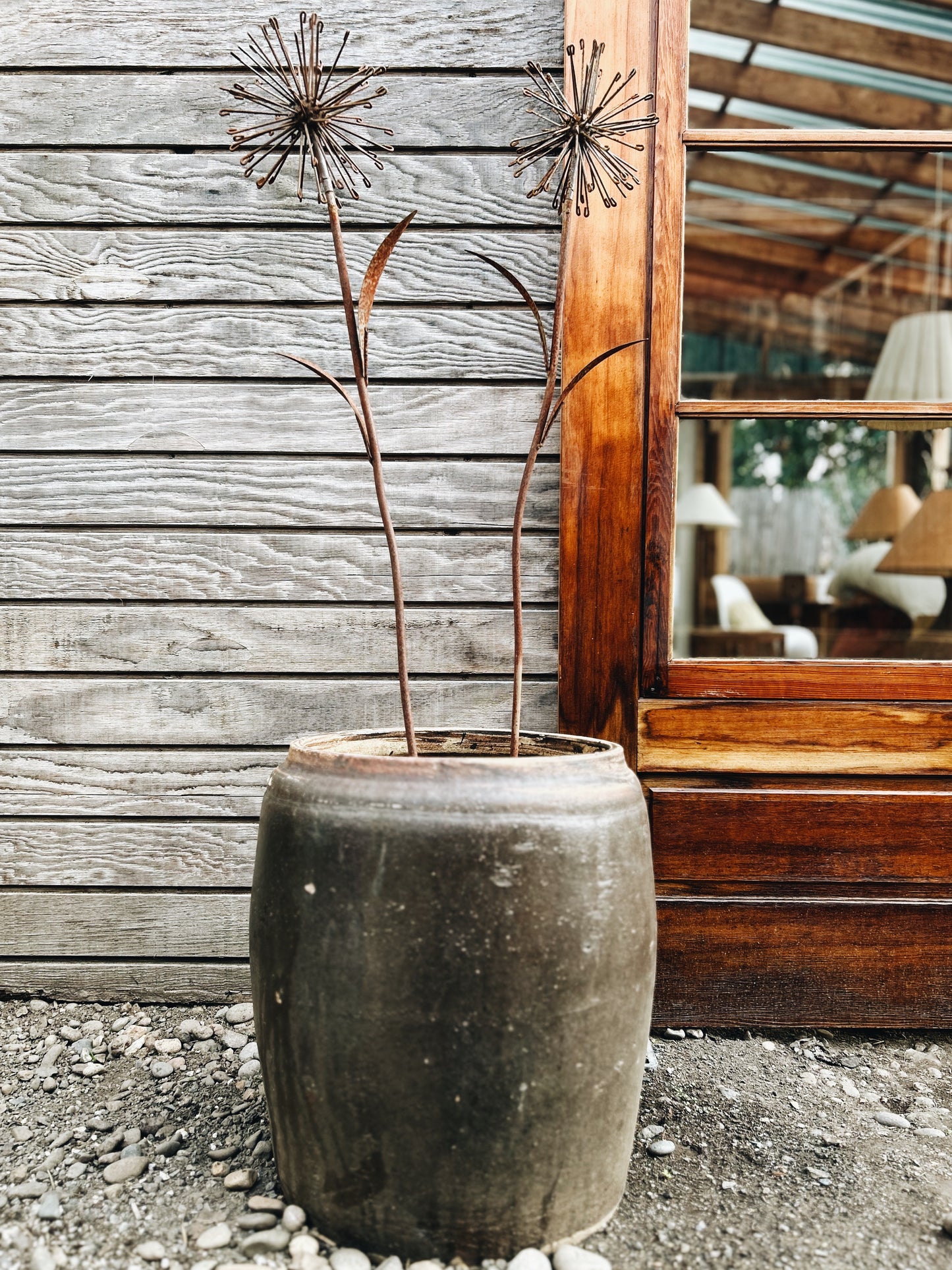 Vintage Metal Flower Sculpture