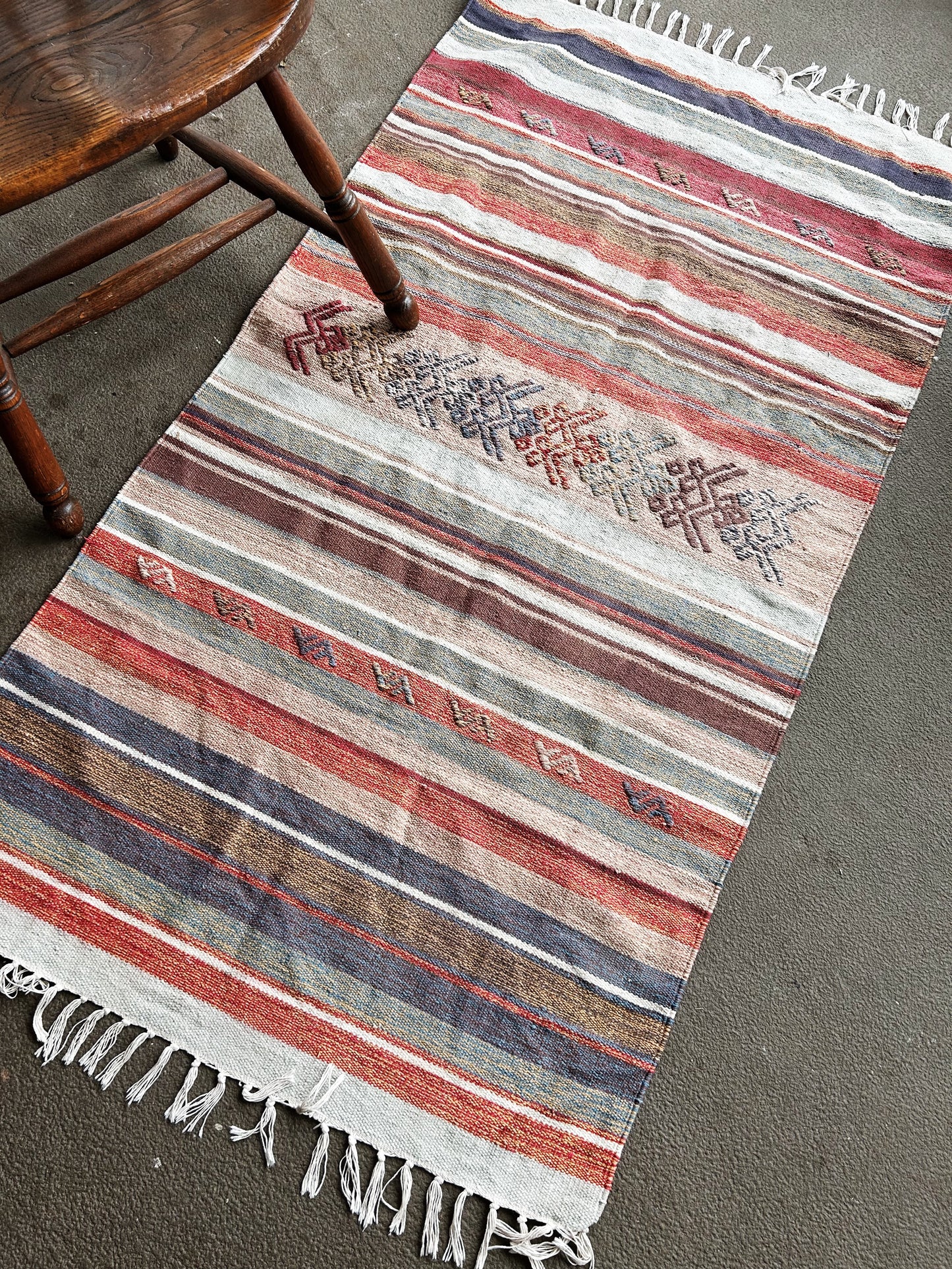 Vintage Woven Cotton Rug