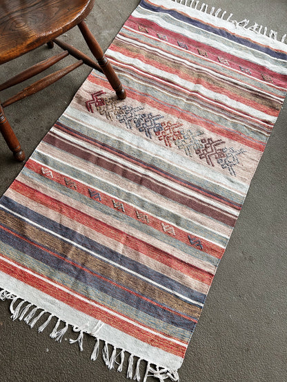 Vintage Woven Cotton Rug