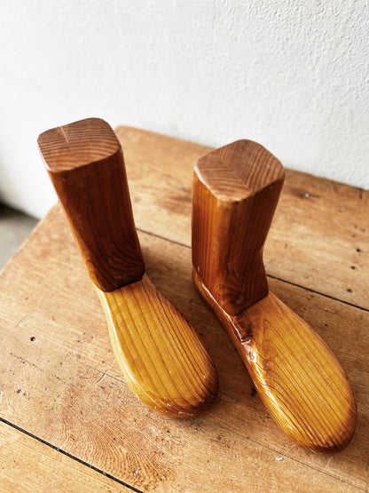 Pair Vintage Folk Art Feet