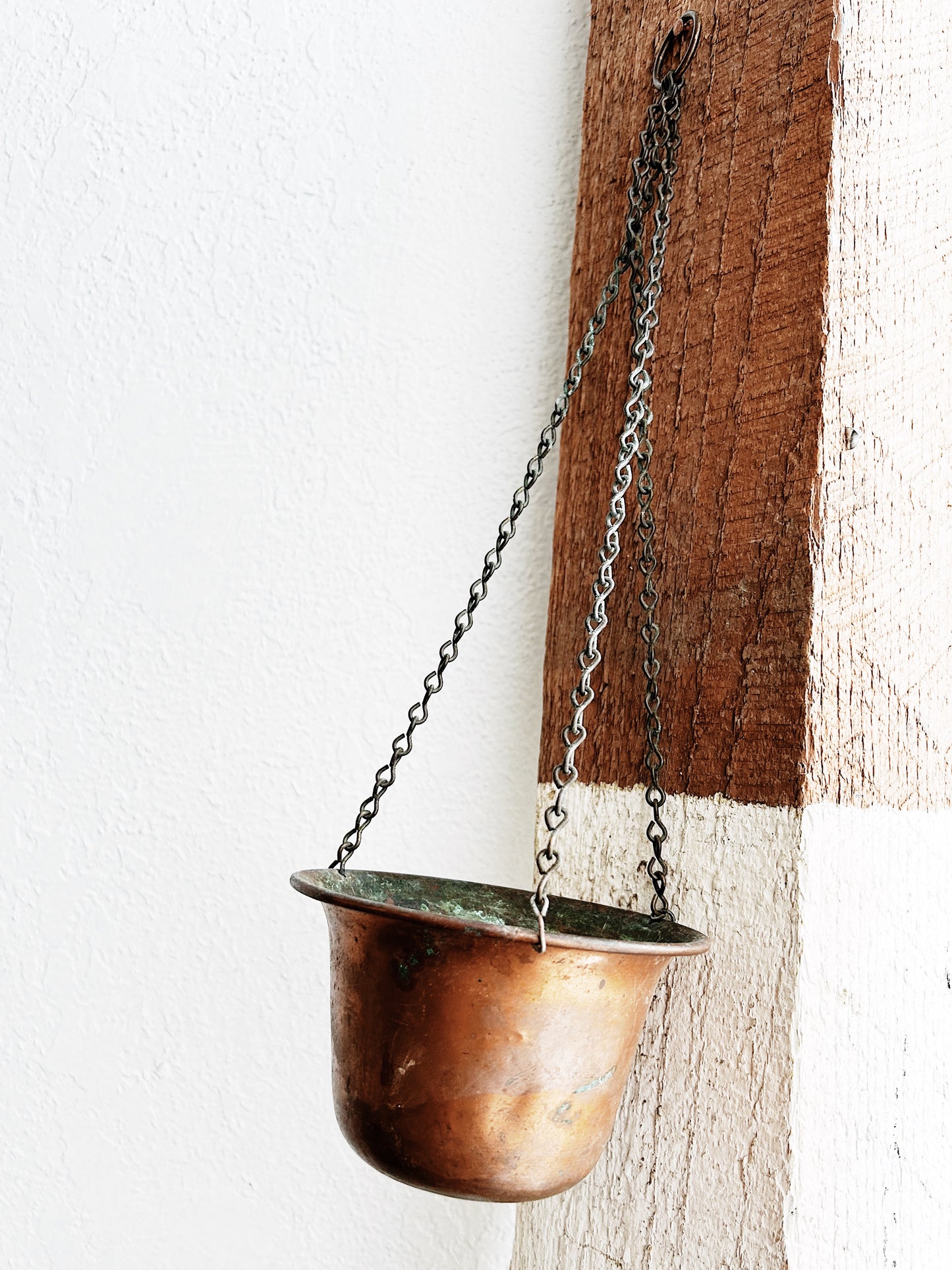 Vintage Hanging Copper Pot