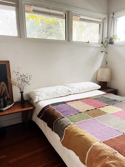 Vintage Wool Colorblock Blanket