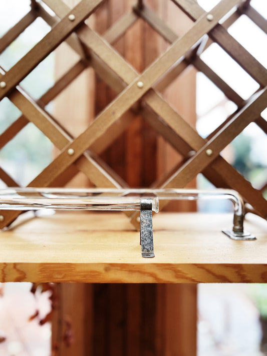 Vintage Glass Towel Bar