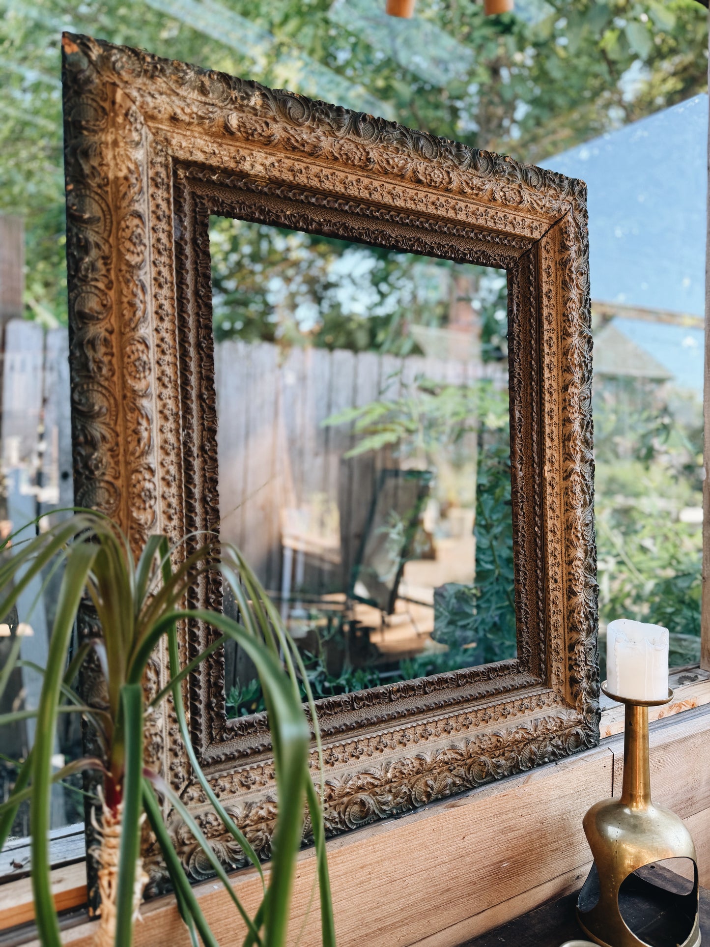 Antique Carved Wood Frame