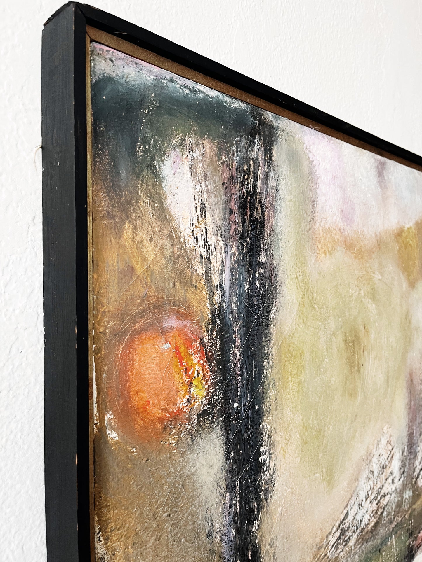 Mid Century Abstract Expressionist Oil Painting