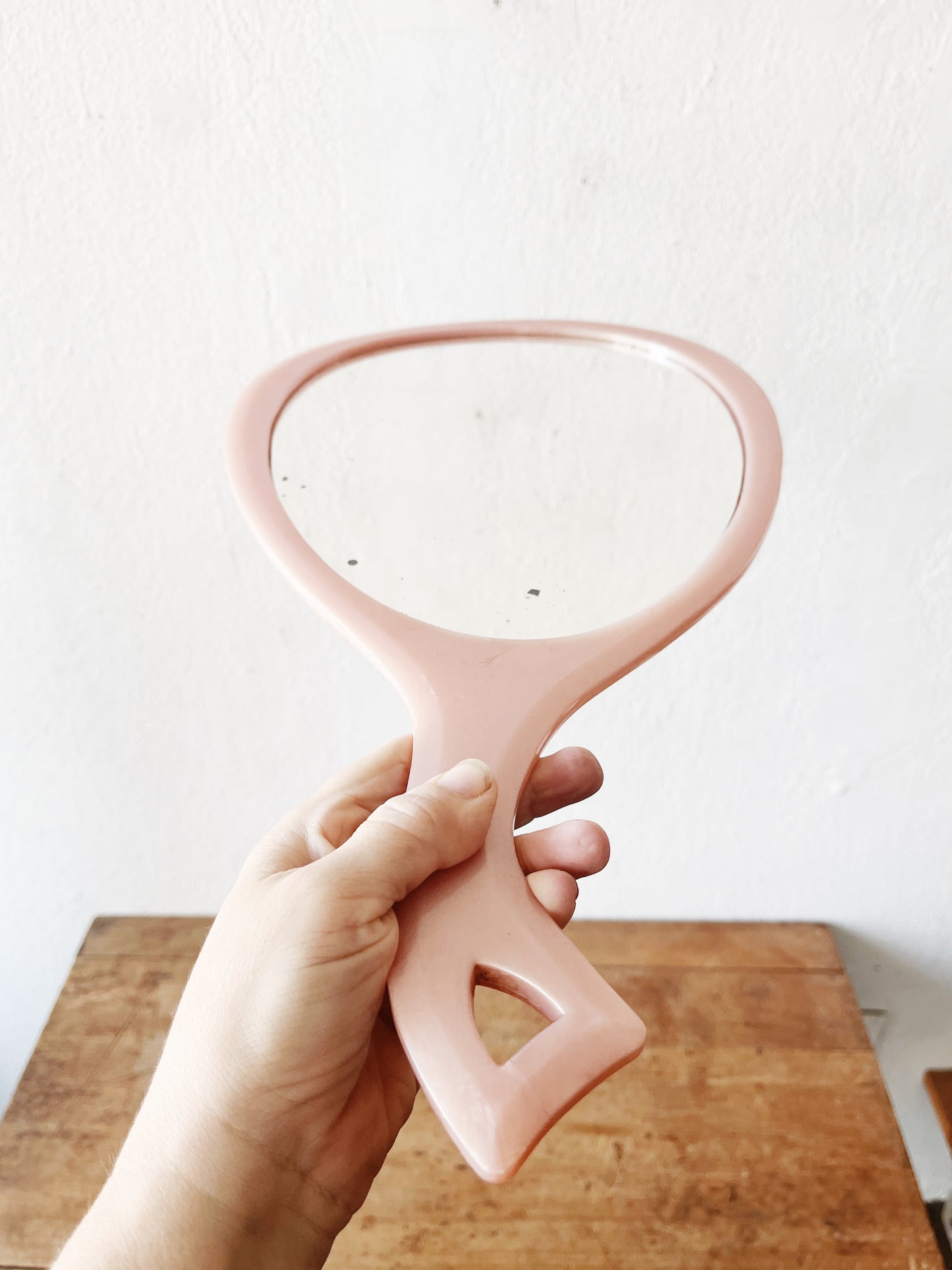 Large Vintage Hand Mirror