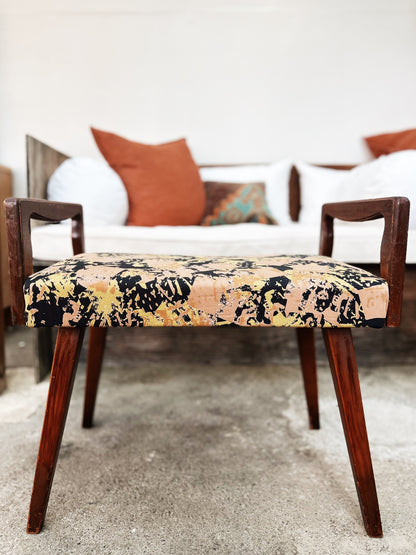 Upholstered Bench in Vintage Marimekko
