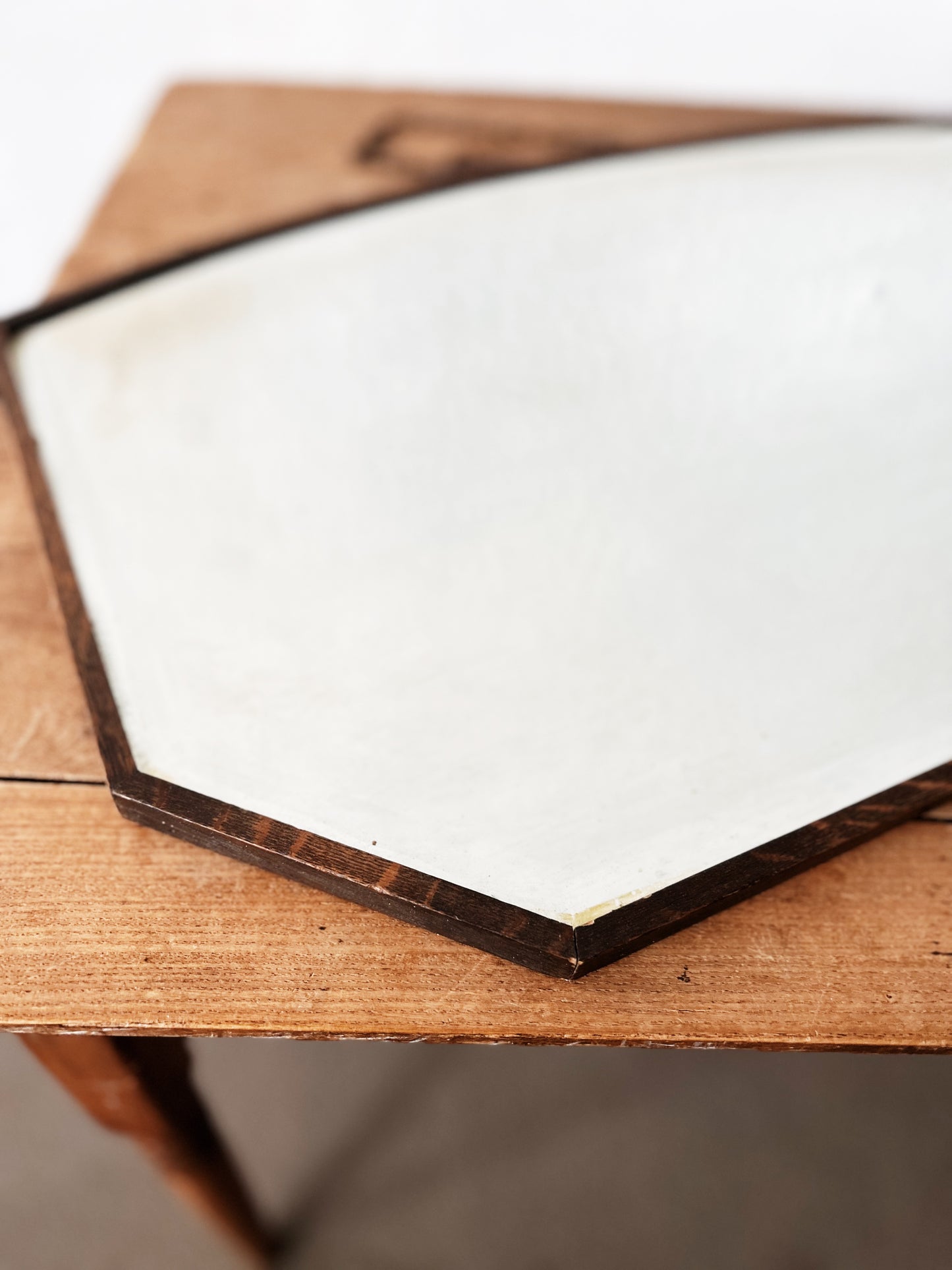 Antique Wood Trimmed Mirror