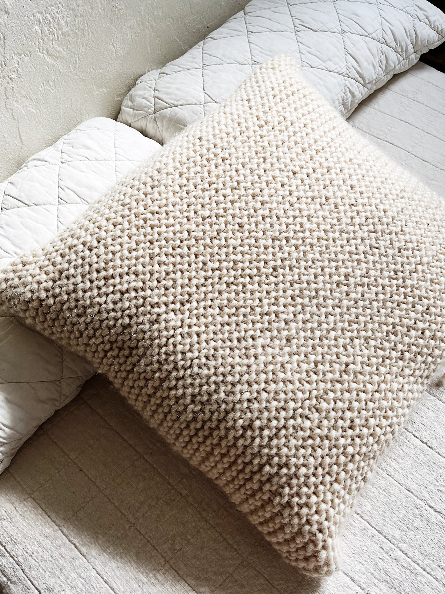 Oversized Handknit Wool Cushion