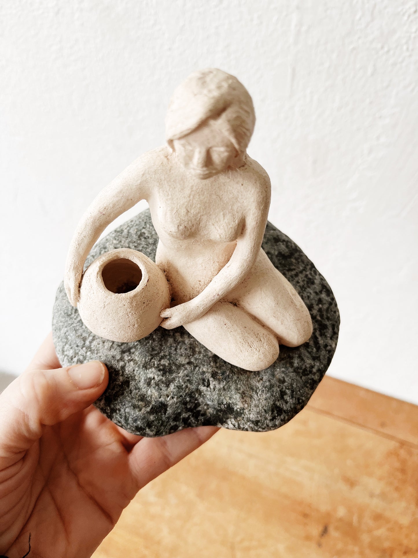 Figural Clay Sculpture