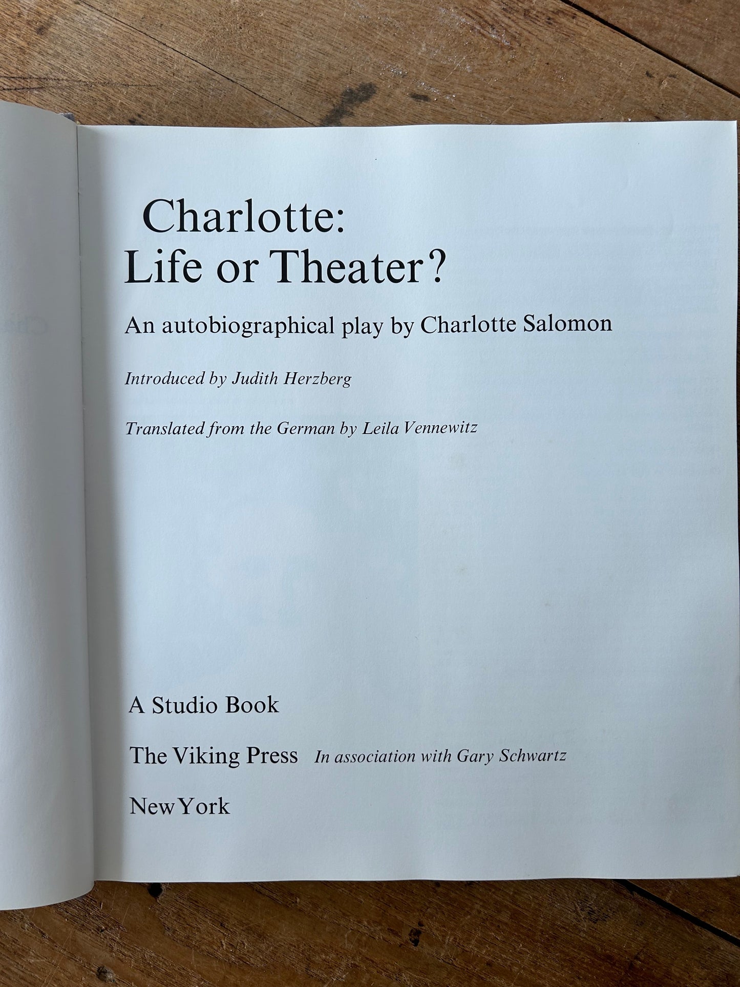 Charlotte Salomon- Life or Theatre? Vintage Hard Cover Art Book
