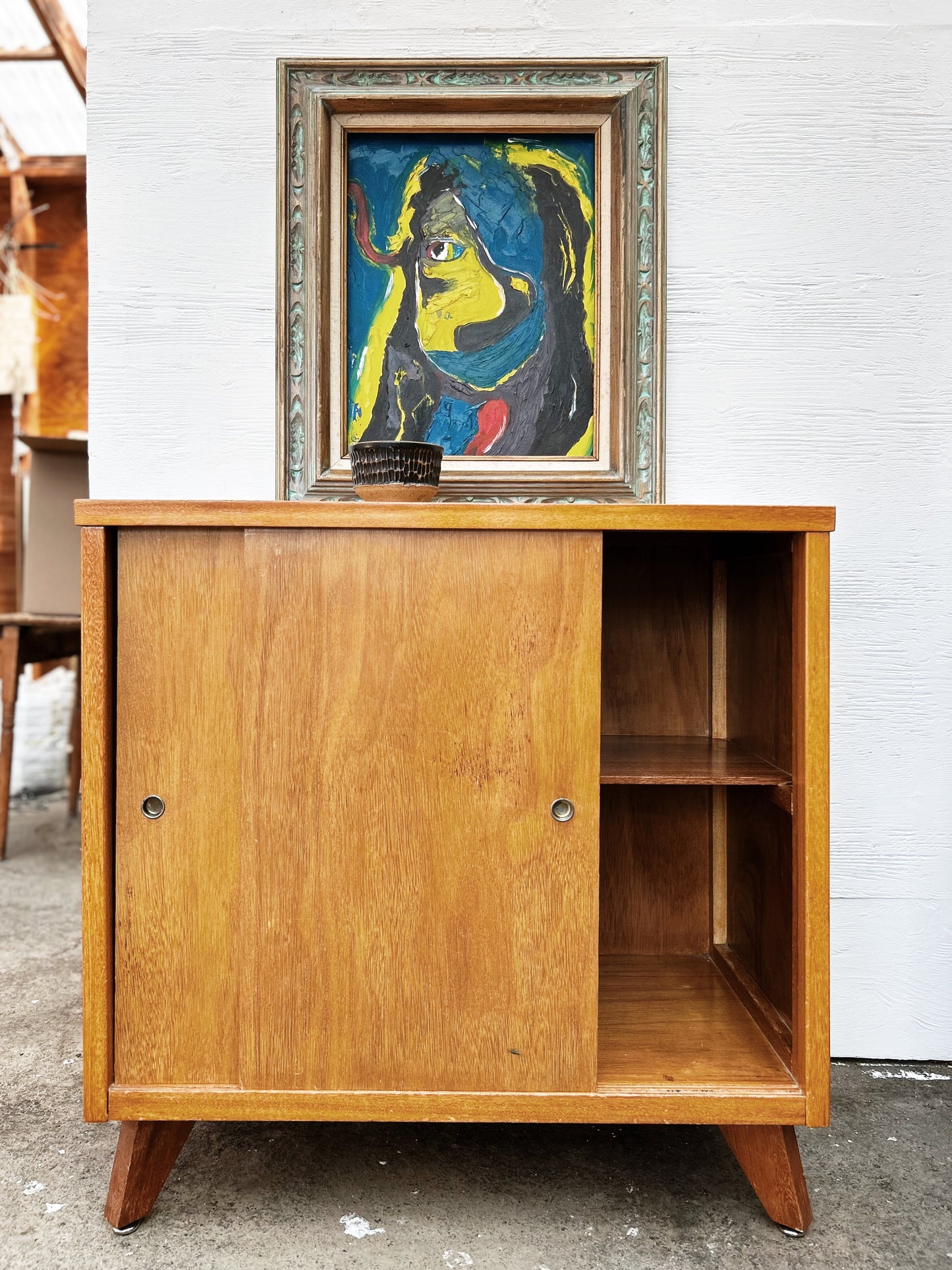 Vintage Sliding Door Cabinet