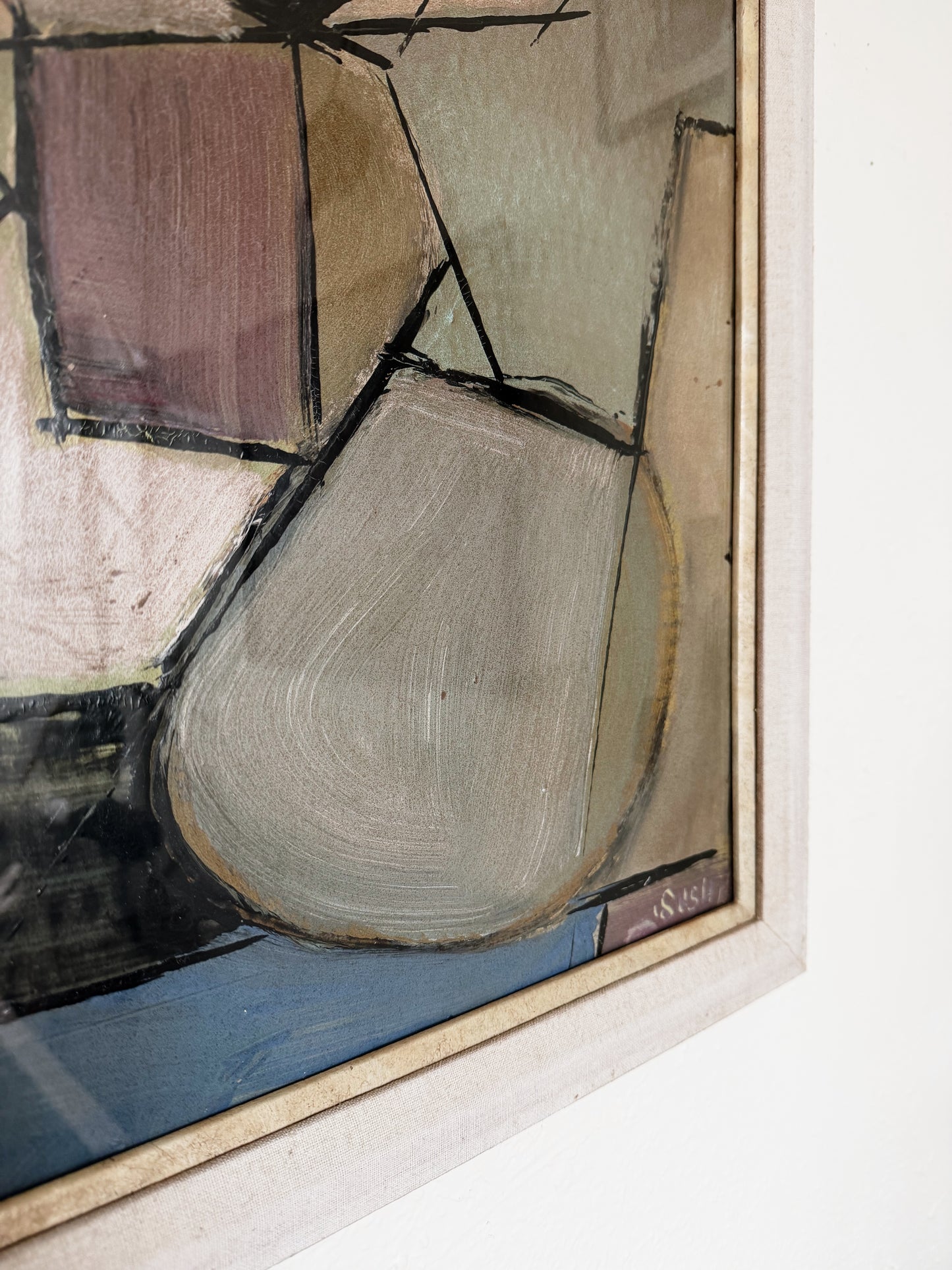 Original Abstract Cubist Painting