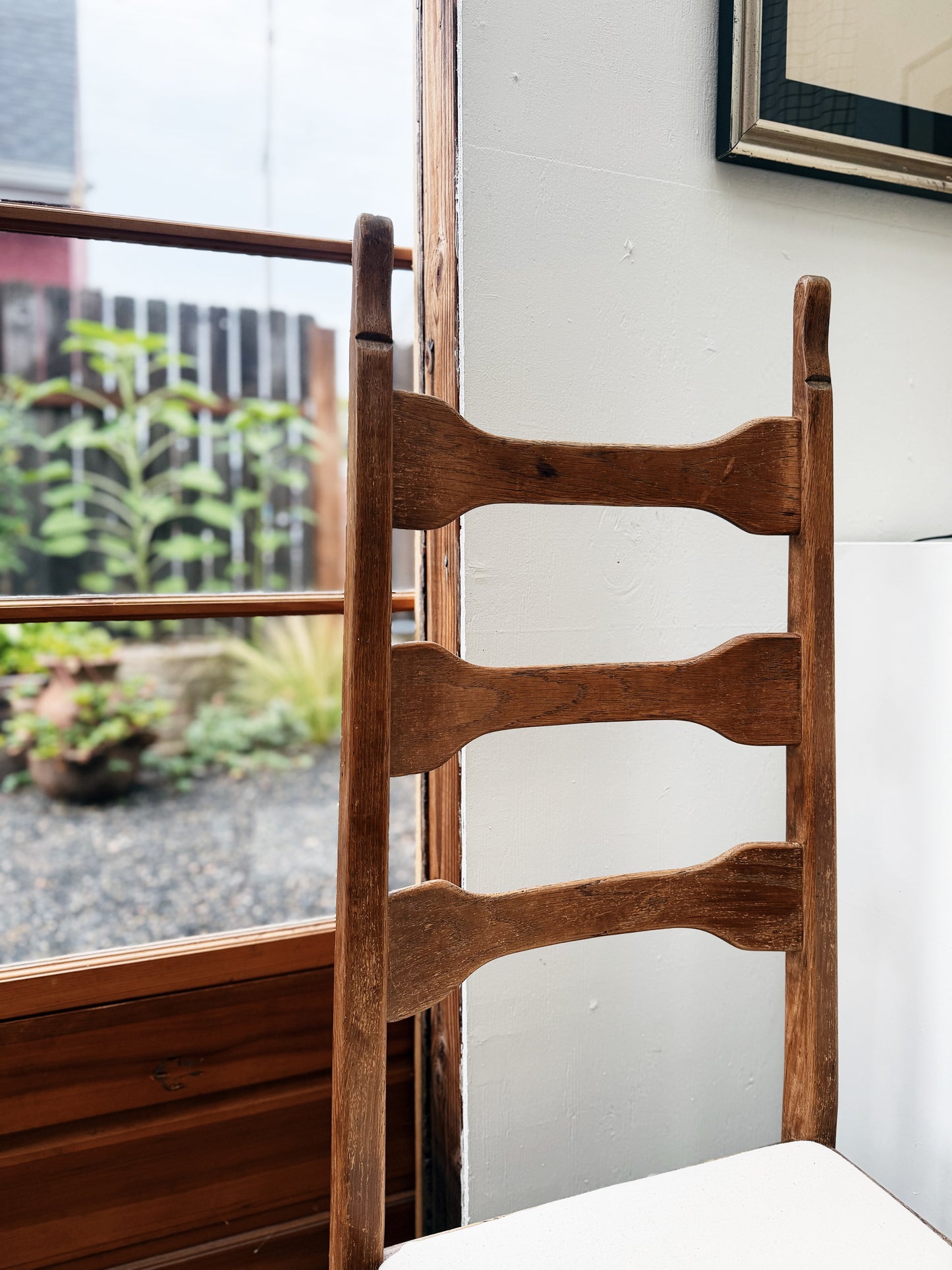 Pair Vintage Danish Ladderback Chairs