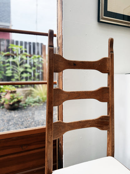 Pair Vintage Danish Ladderback Chairs