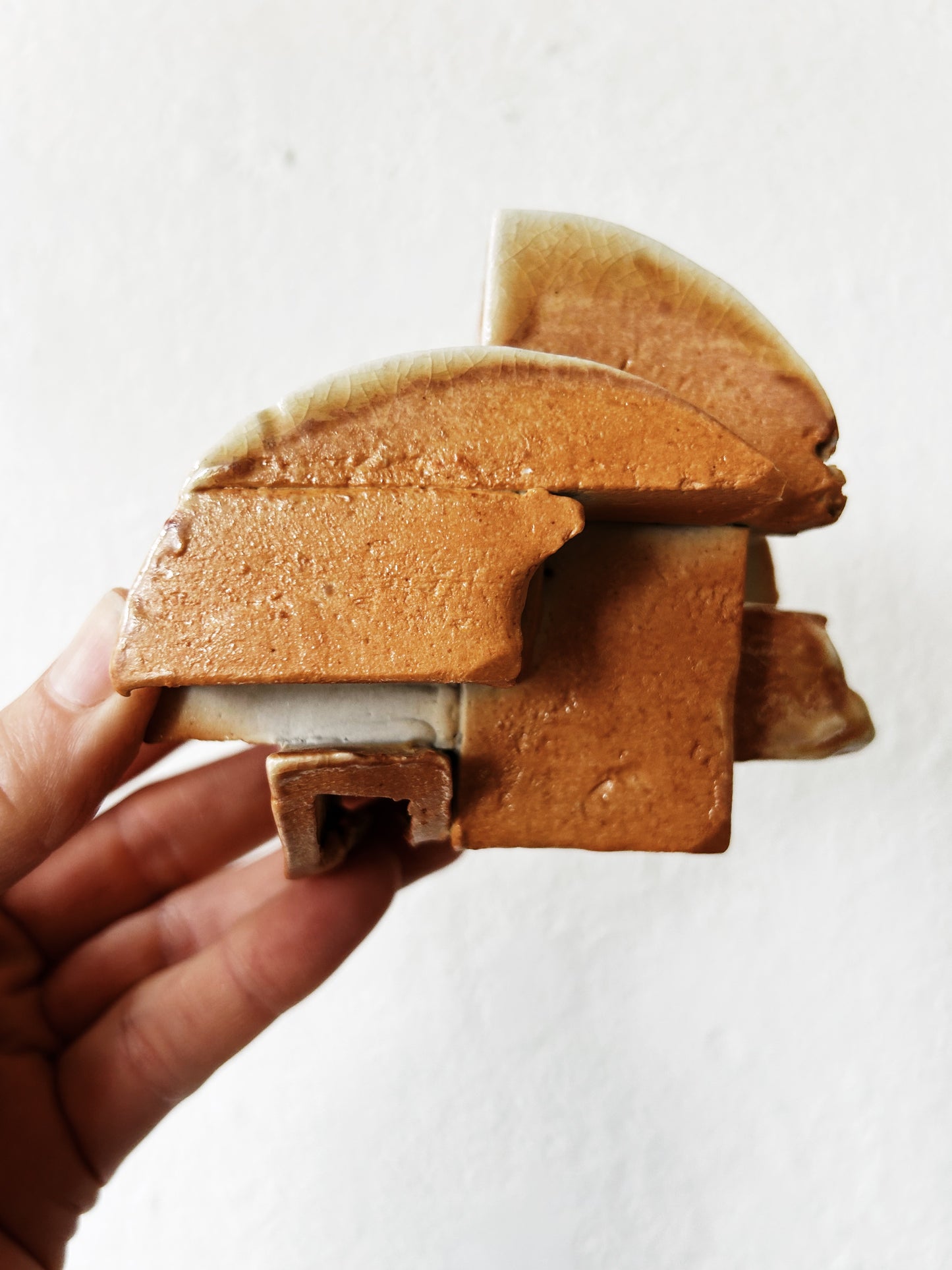 Handmade Clay Brutalist Style Sculpture