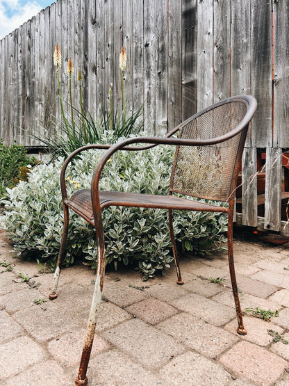 Vintage Mesh Patio Chair