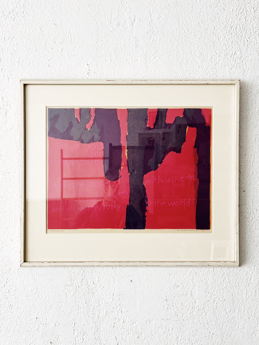 Vintage Corita Kent Signed Serigraph