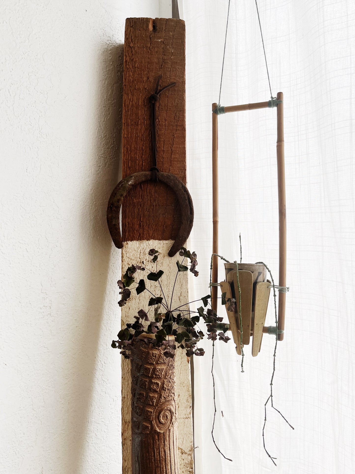 Pretty Bamboo Hanging Planter