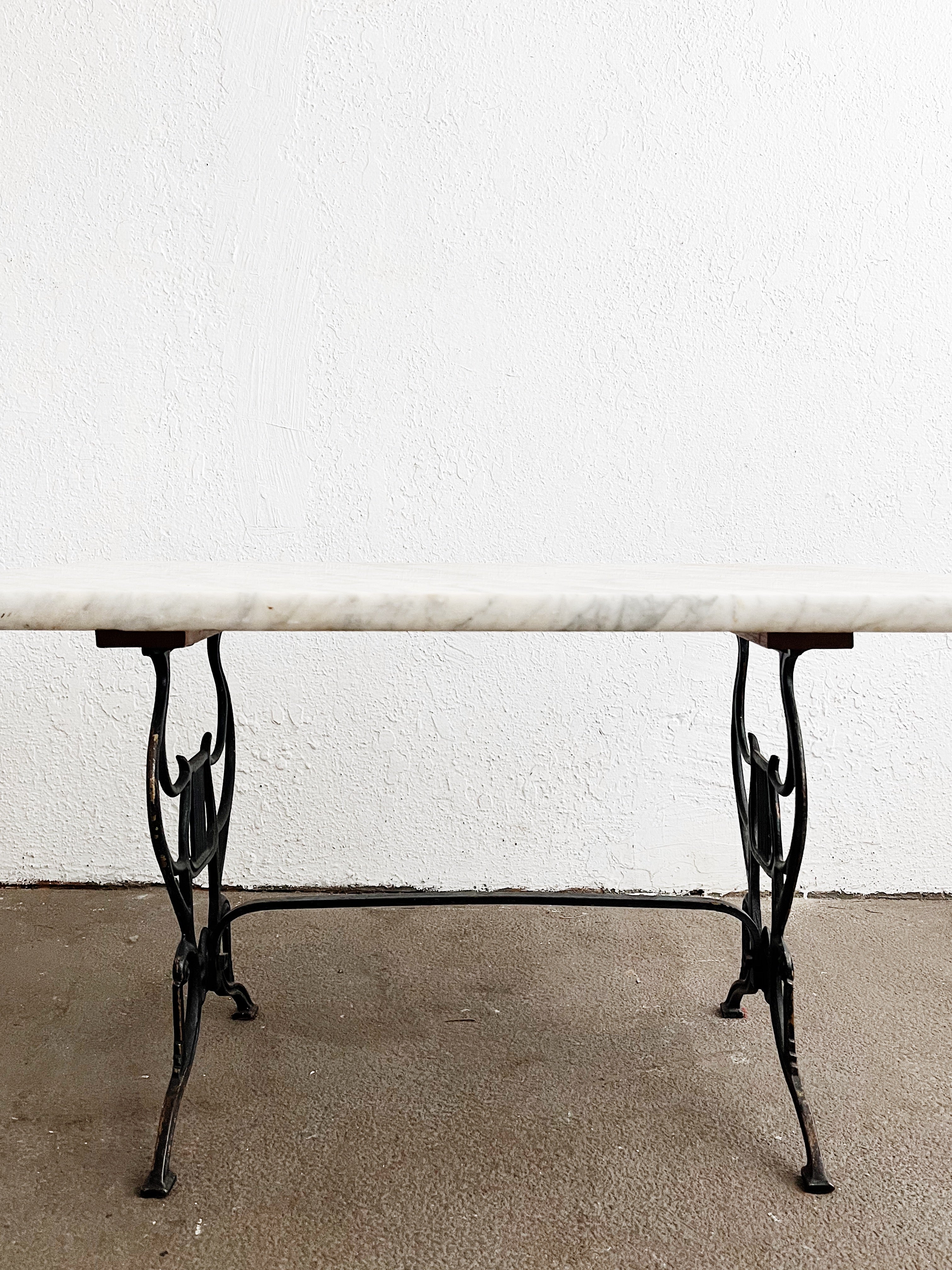 Antique Iron and Marble Table - Thumbnail 5