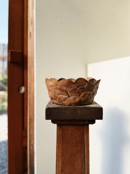 Handmade Scalloped Clay Bowl