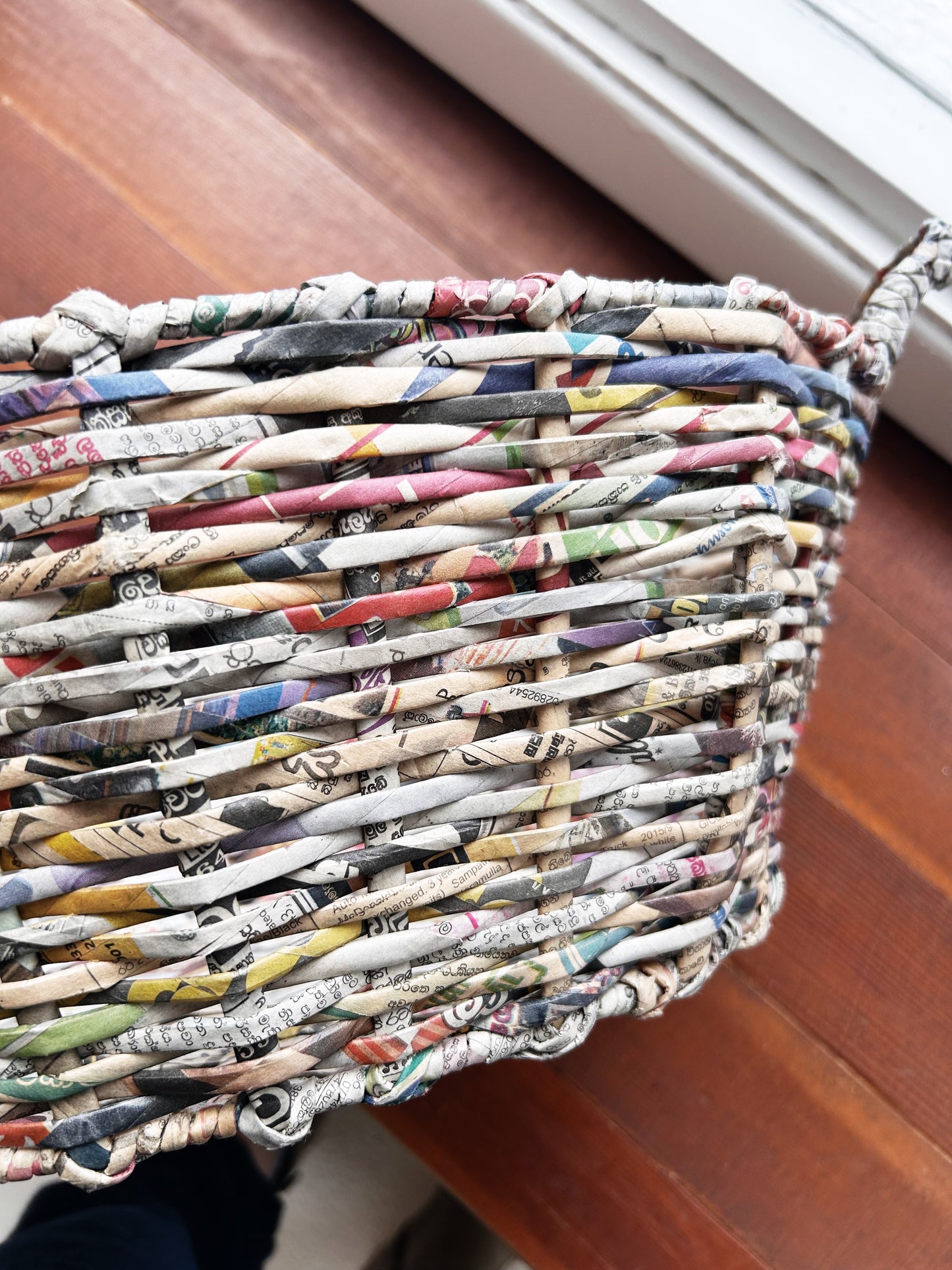 Vintage Newspaper Basket