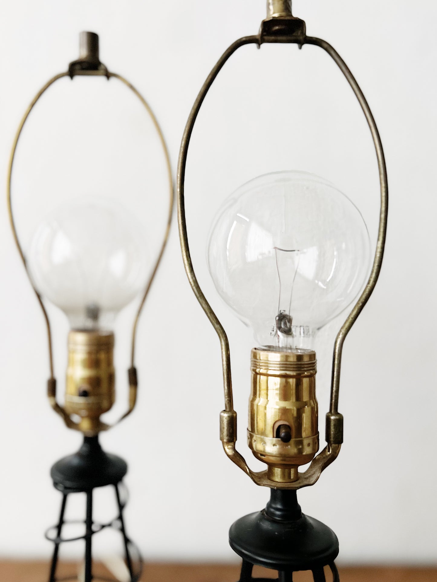 Mid Century Spiral Lamps