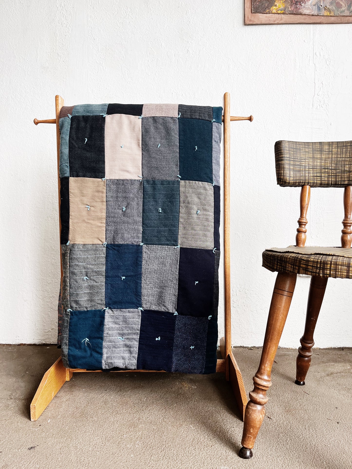 Vintage Wool Patchwork Quilt
