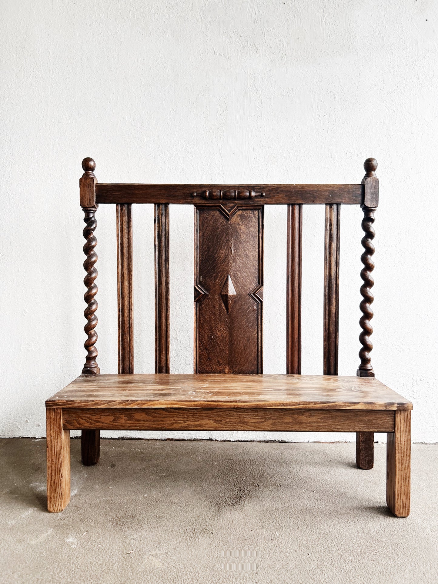 Antique Barley Twist Bench