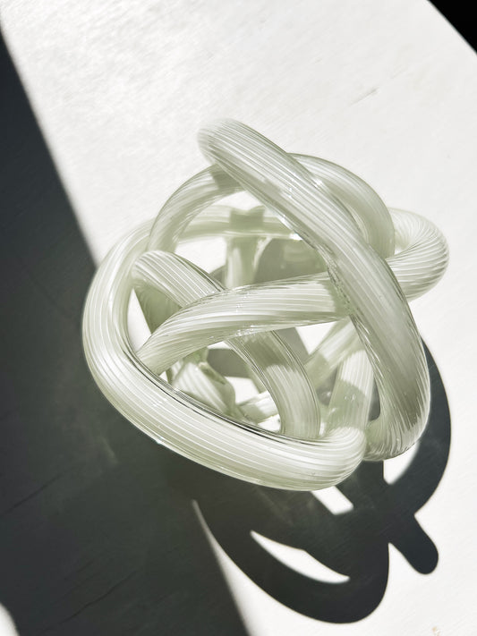 Fluted Glass Infinity Knot