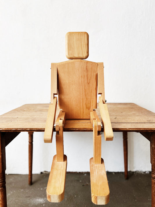 Vintage Modernist Wood Mannequin