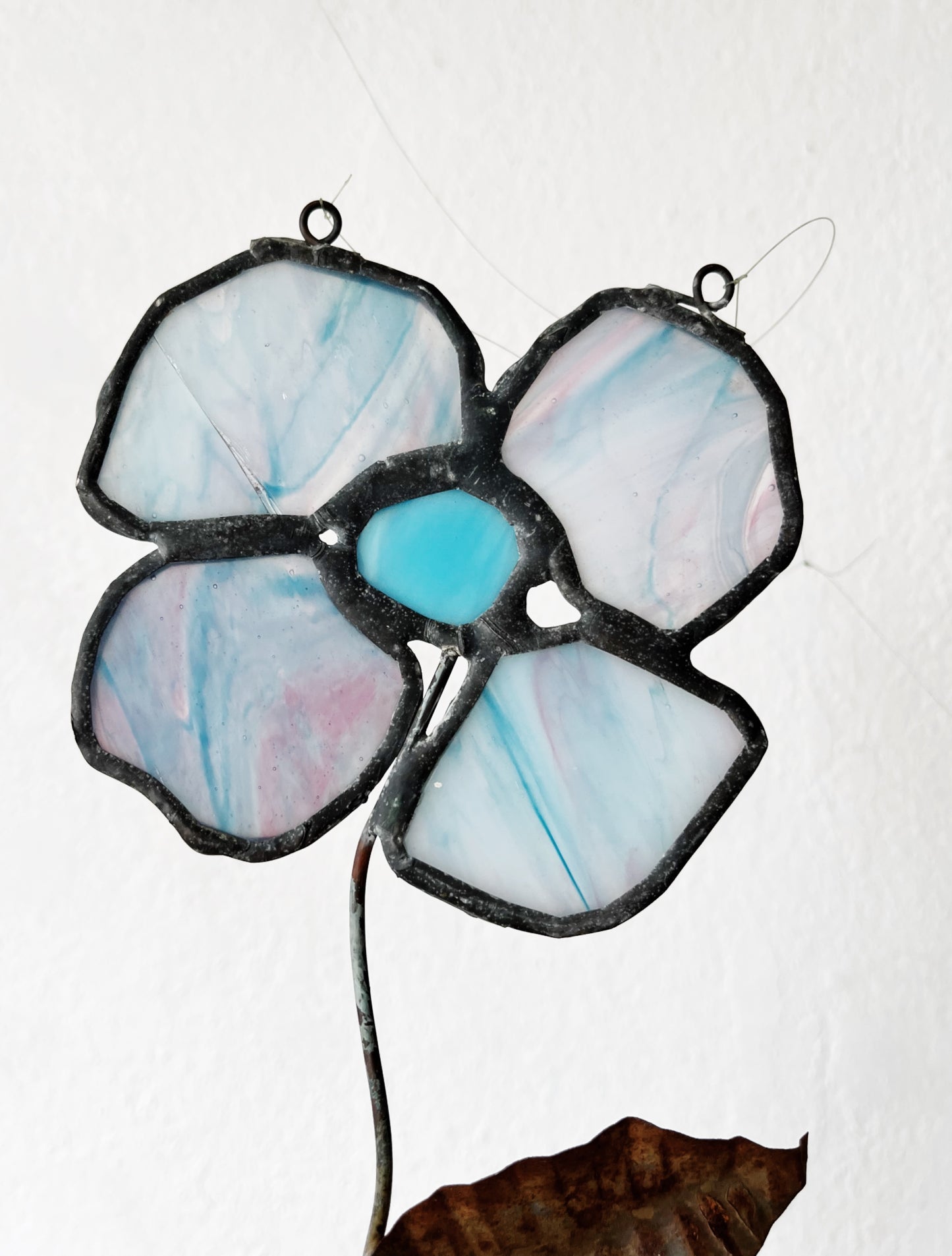 Vintage Stained Glass Flower
