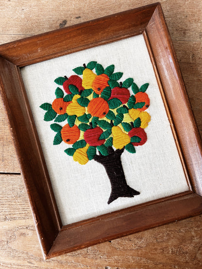 Vintage Framed Fiber Art