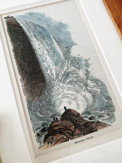 Antique Niagara Falls Etching