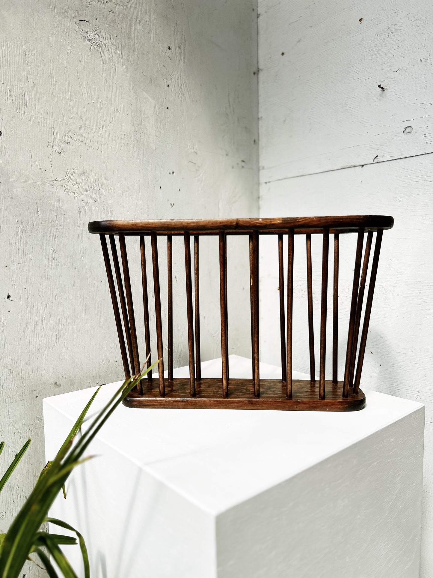 Mid Century Wood Spindle Rack