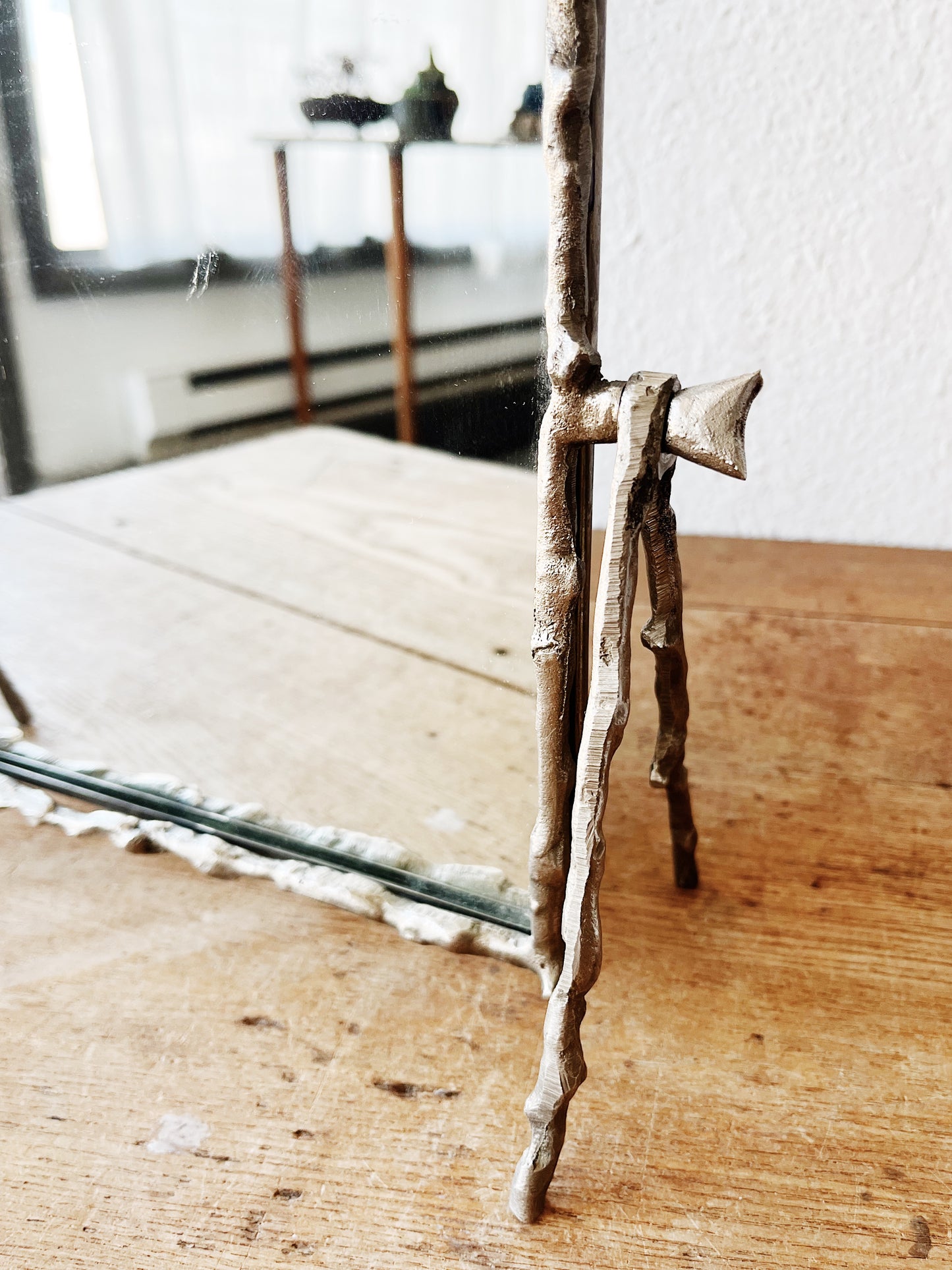 Vintage Silver Twig Mirror