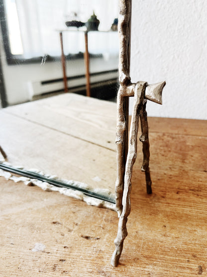Vintage Silver Twig Mirror