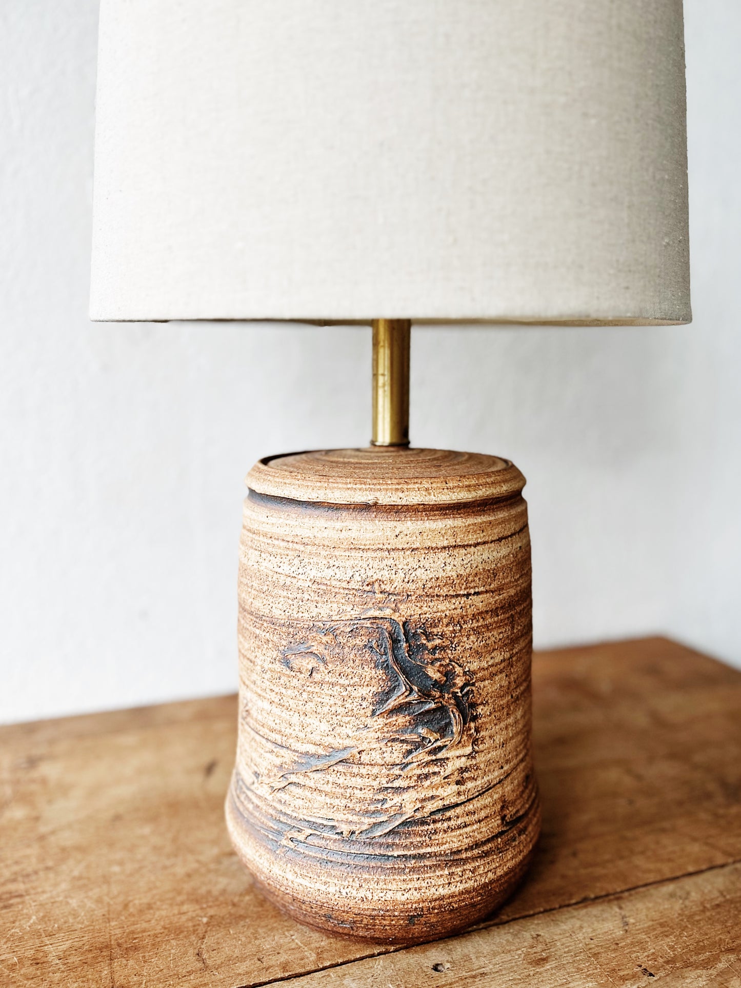 Mid Century Stoneware Lamp