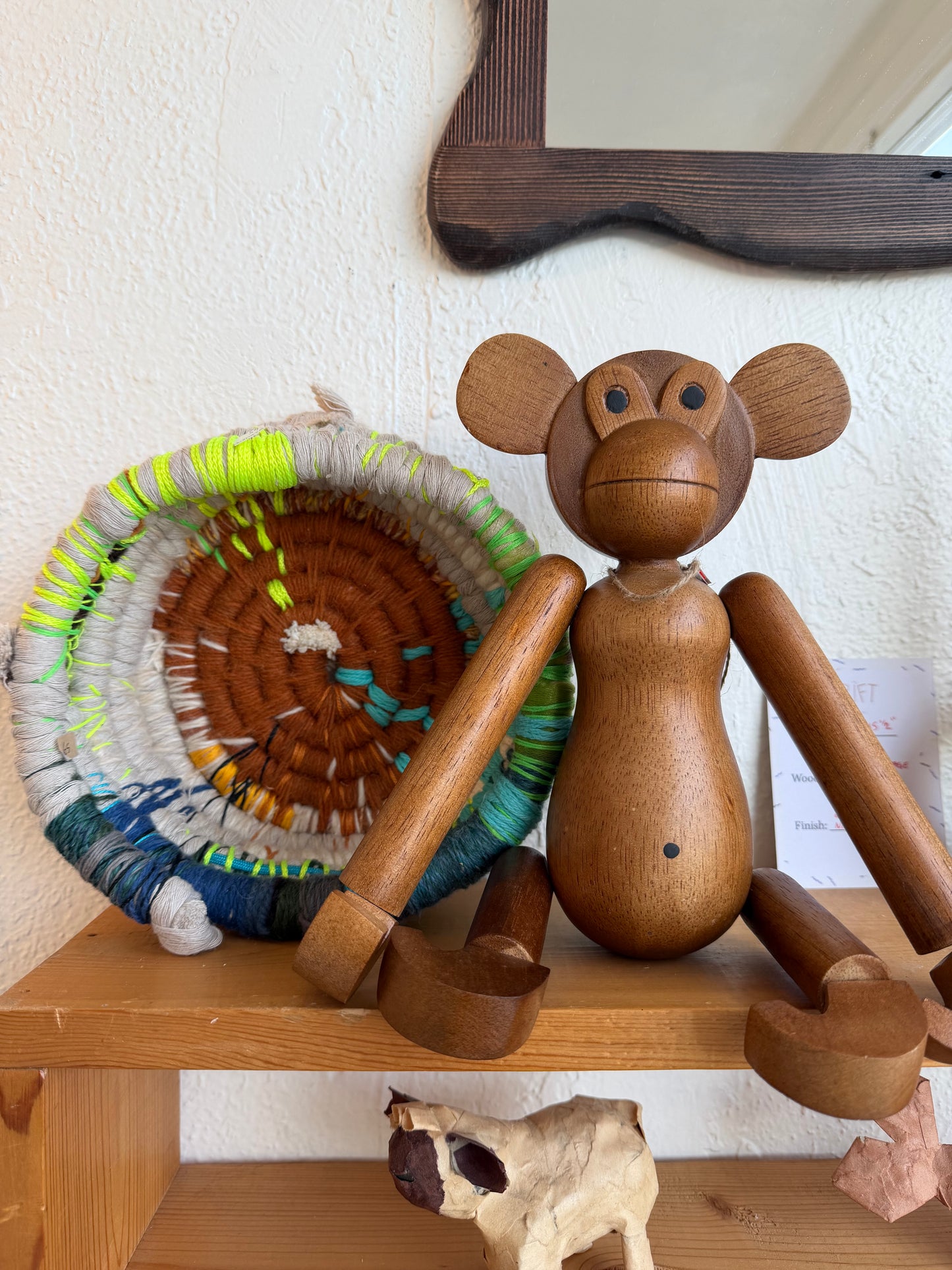 Oversized Vintage Teak Monkey