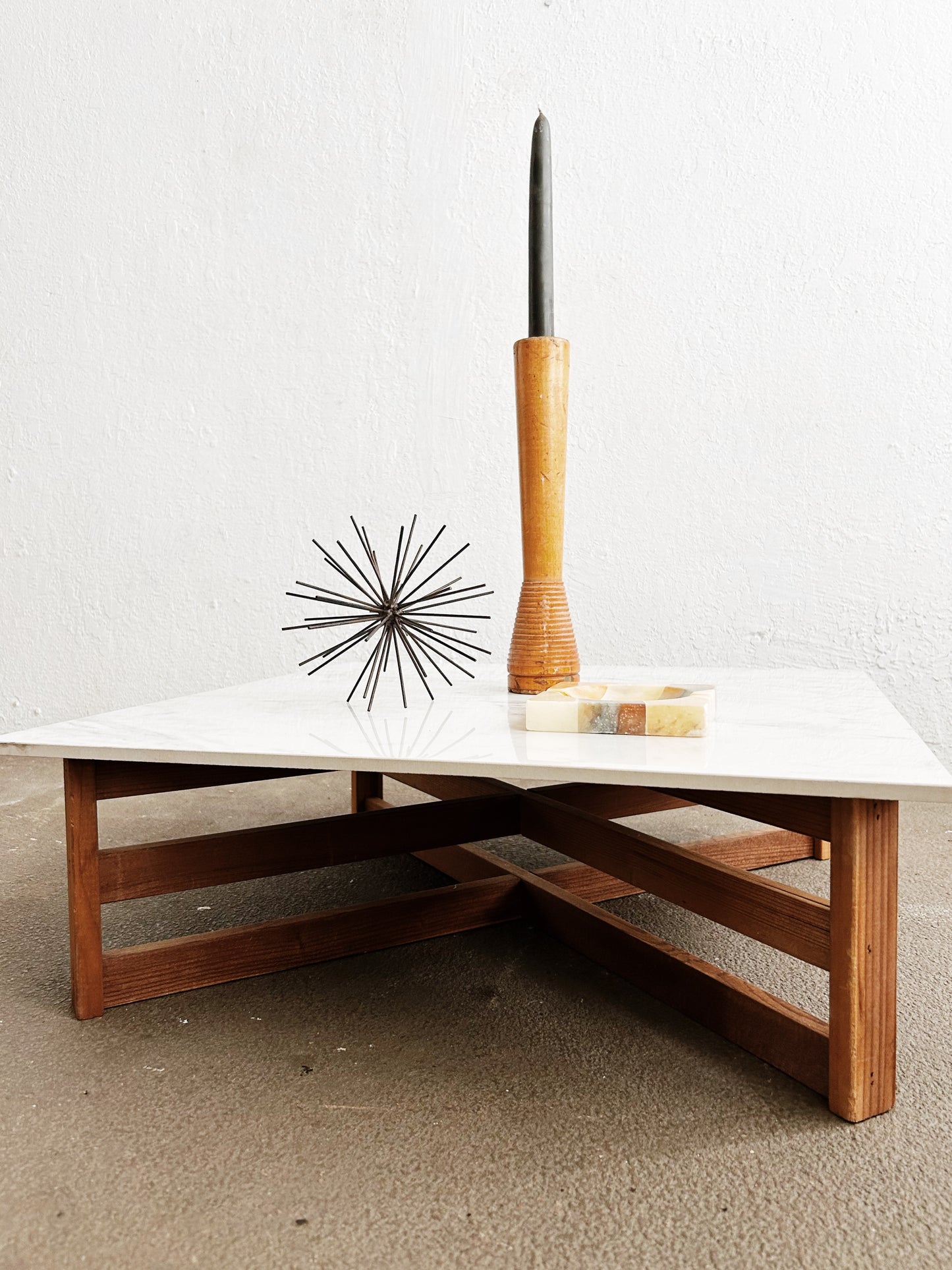 Low Marble and Wood Table