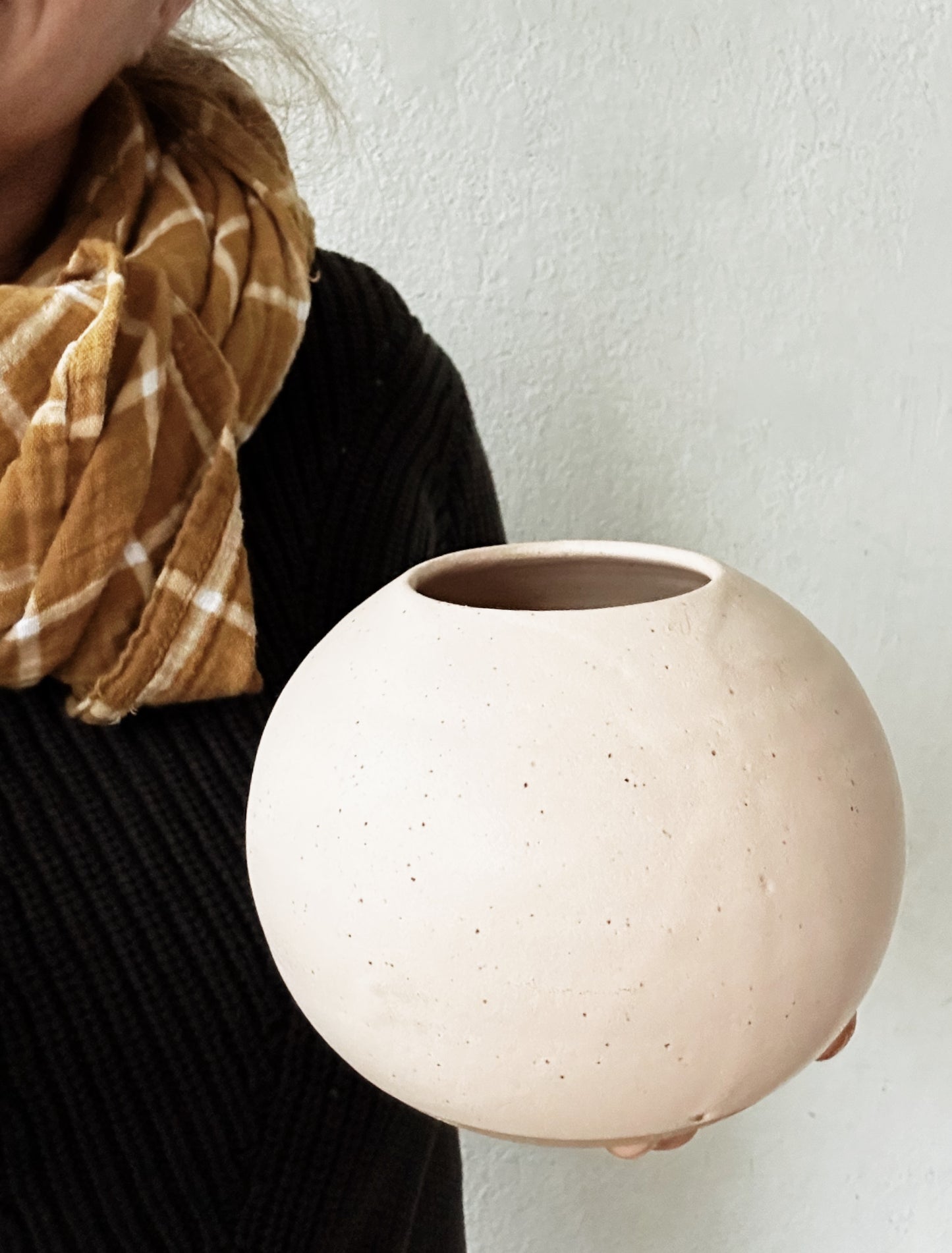 Handmade Orb Pottery Vase