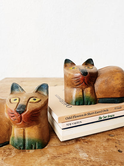Vintage Folk Art Bookends