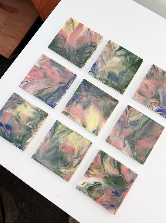 Set of Vintage Handmade Pratt and Larson Tiles