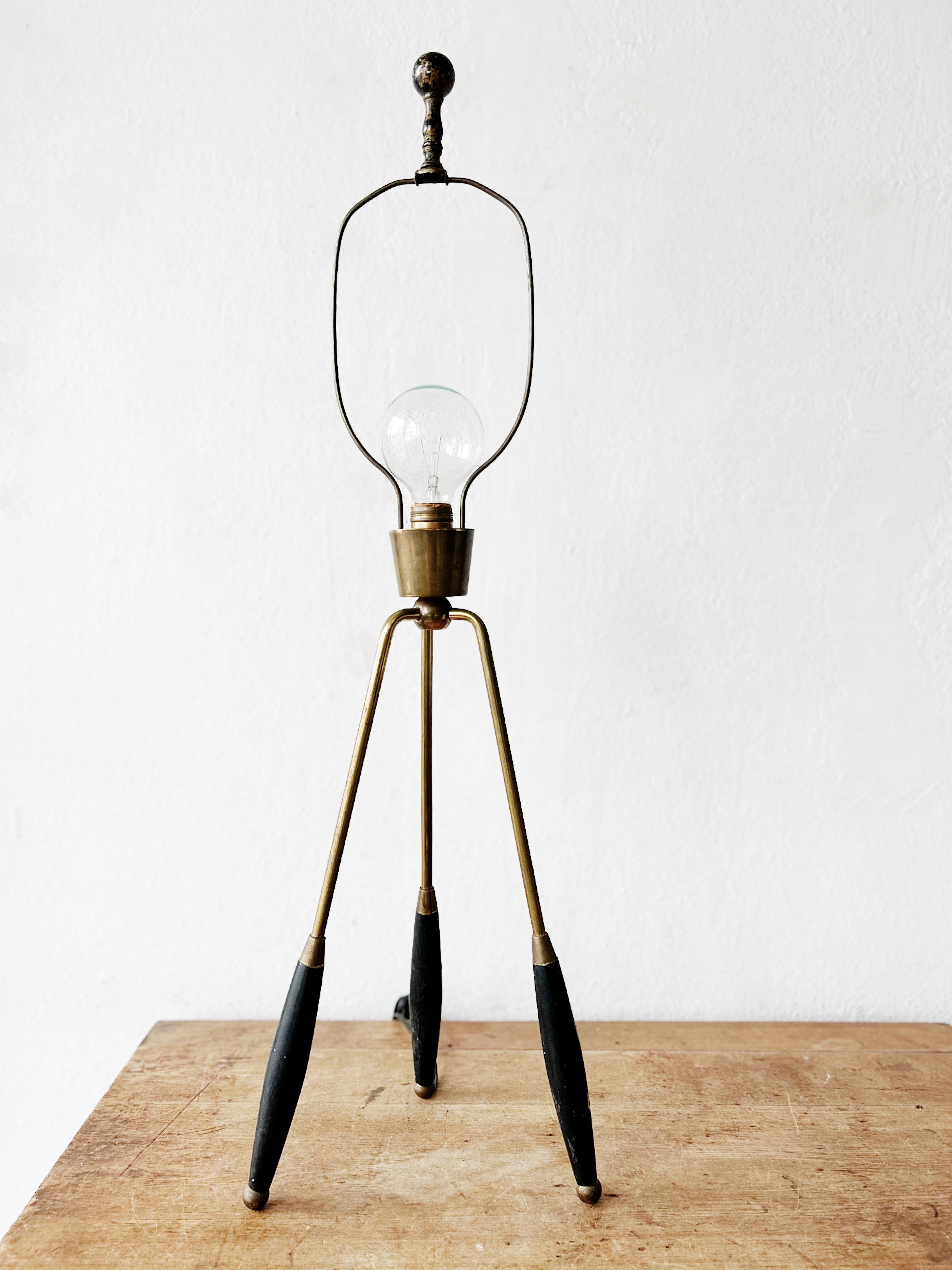 Tall Mid Century Tripod Lamp - Thumbnail 3