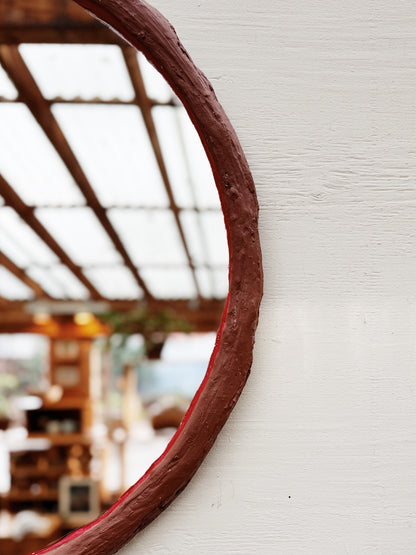 Plaster Circular Mirror