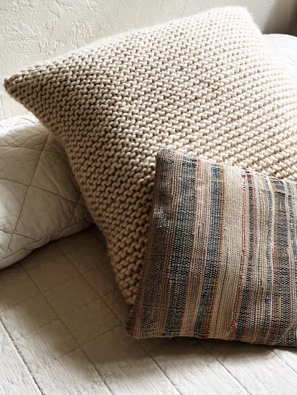 Oversized Handknit Wool Cushion