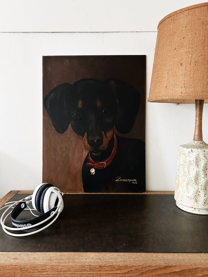 Vintage Doxie Portrait