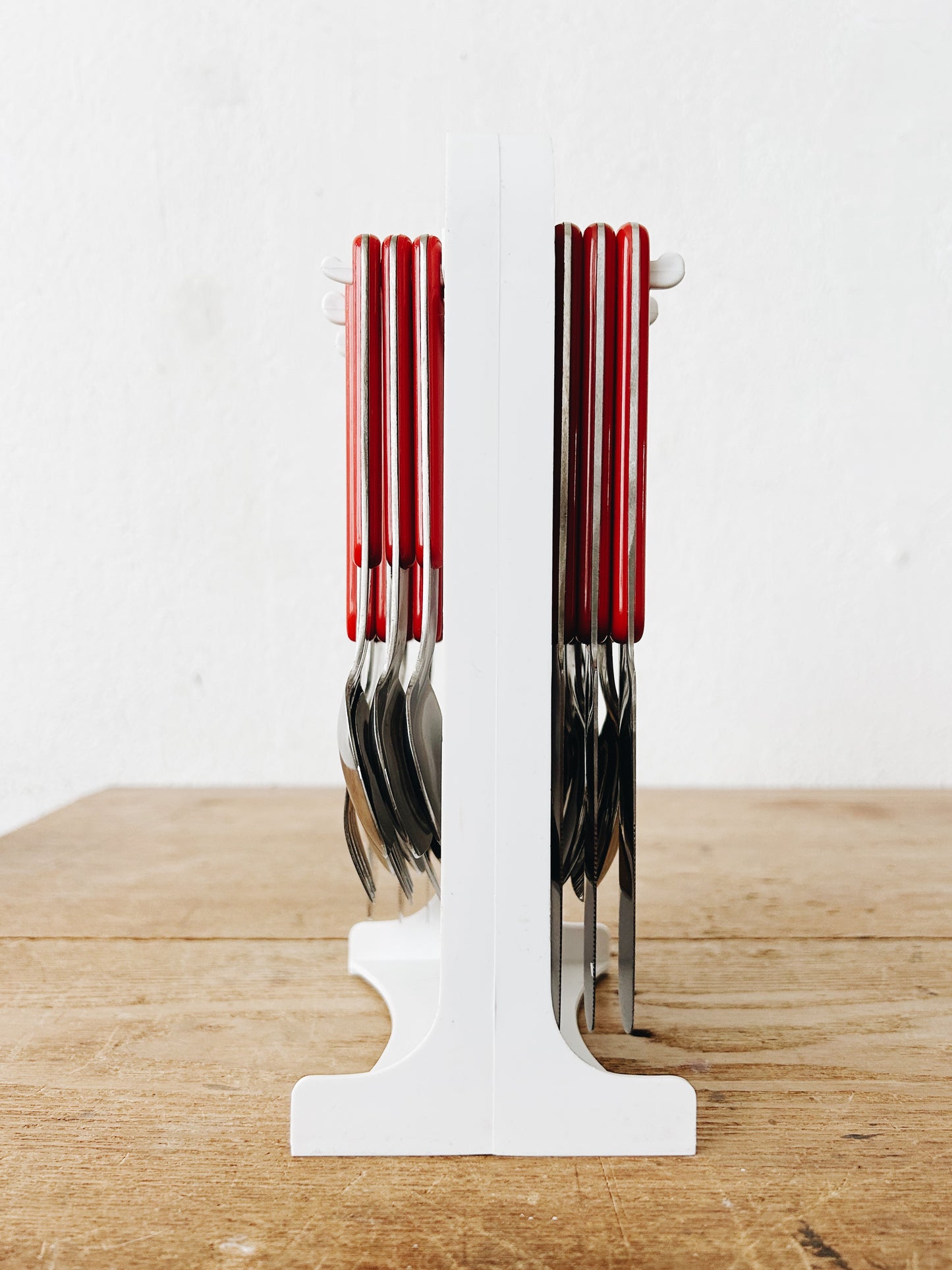 1980’s 24 pce Cutlery Set with Stand